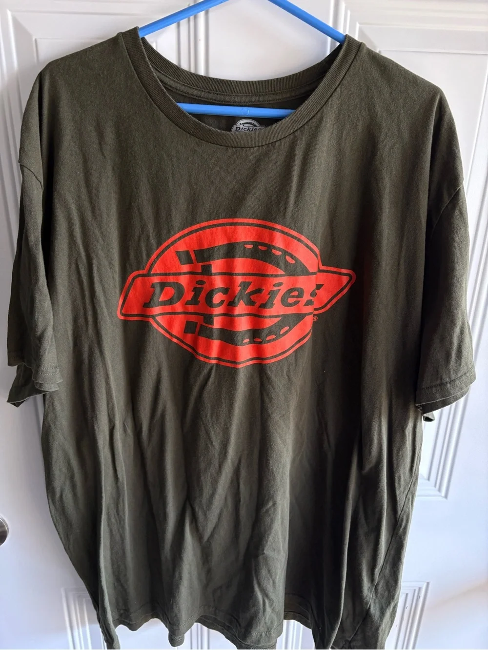 Dickies Olive Tee with Red Logo Graphic